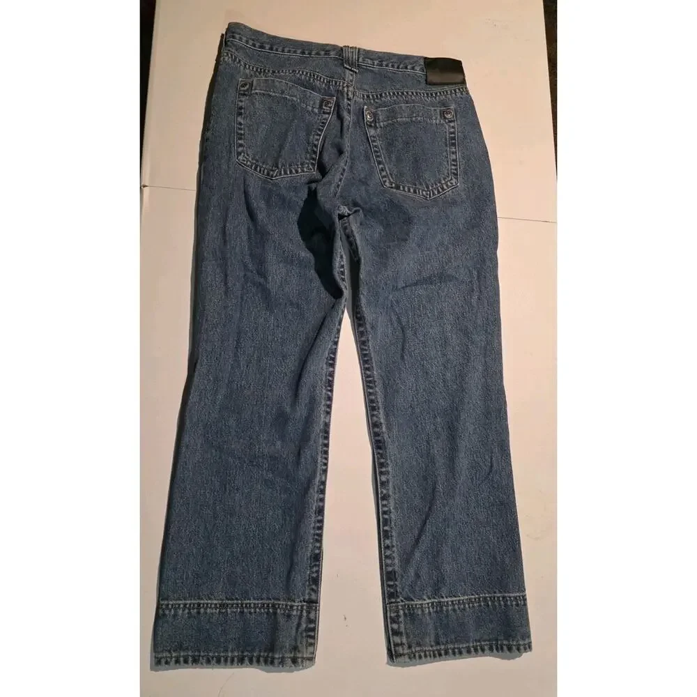 Harley Davidson Jeans Mens 34x30 Blue Denim Straight Leg Motorcycles Biker